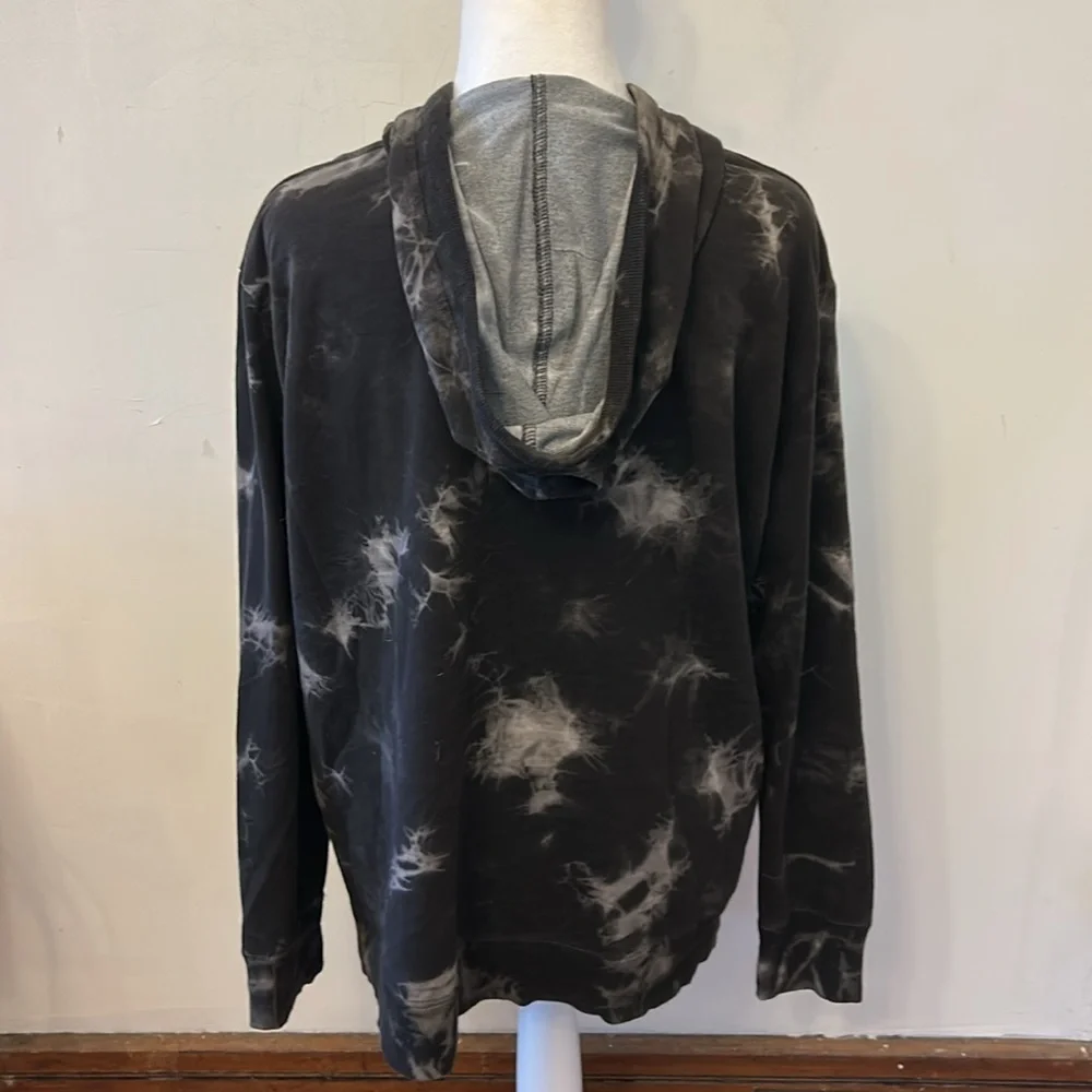 Jane and Delancey black hooded lightweight sweatshirt Size L EUC - Picture 5 of 8